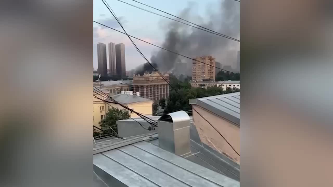 Пожар в районе Белорусского вокзала