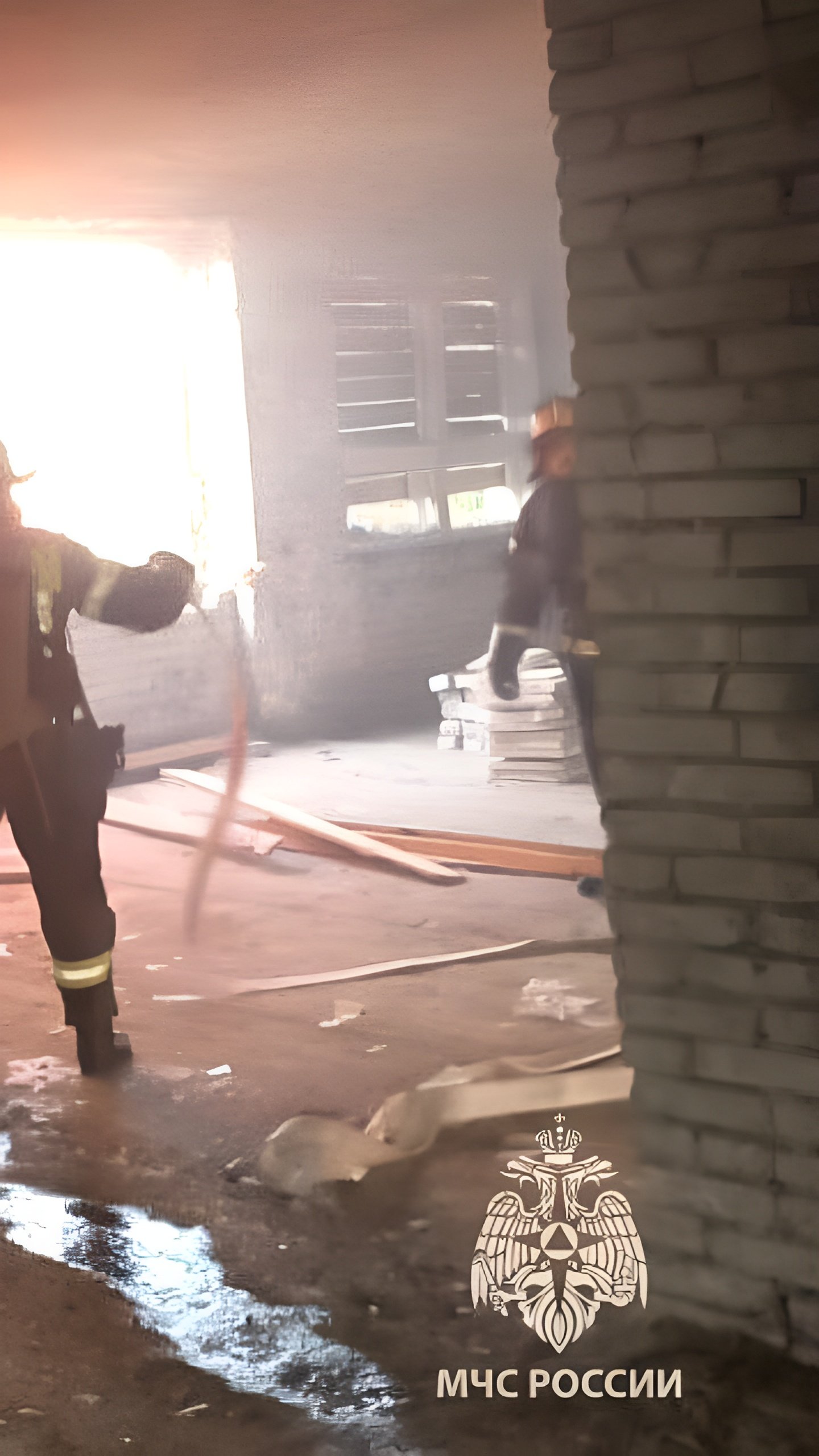 Пожар в административном здании на Люблинской улице